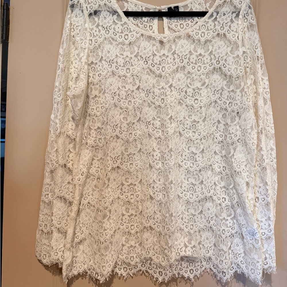 White Lace Women's Top